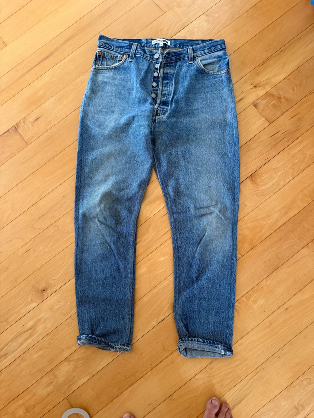 Re/Done reworked vintage Levi’s Women's Straight Leg Jeans 28